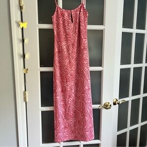 Zara Pink Swirl Maxi Dress